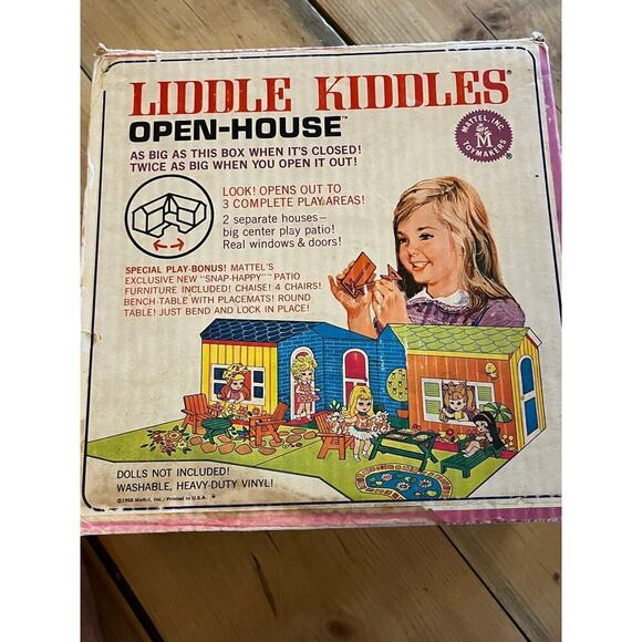 VTG 1968 Liddle Kiddle Open-House Doll house with original box. house only! - Picture 8 of 10